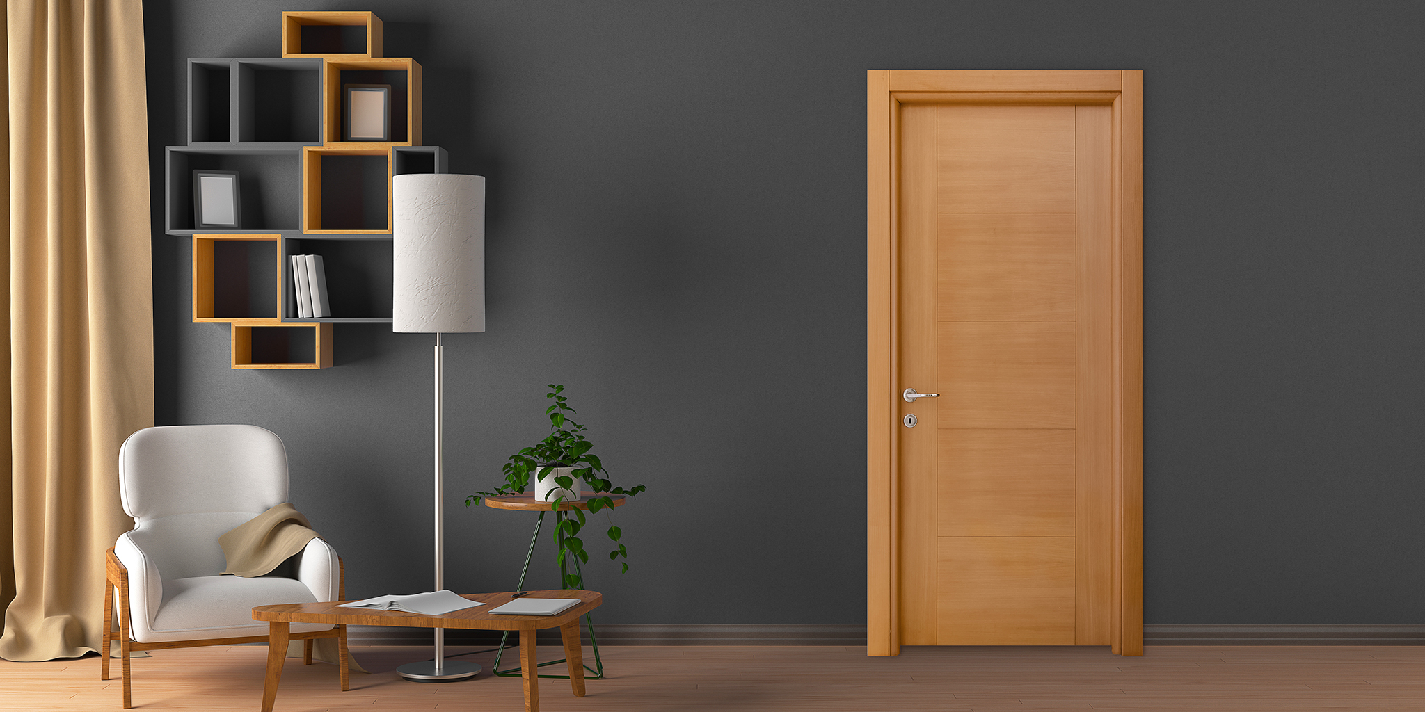 Ahşap Kaplama Kapı Serisi 1 MK - 01