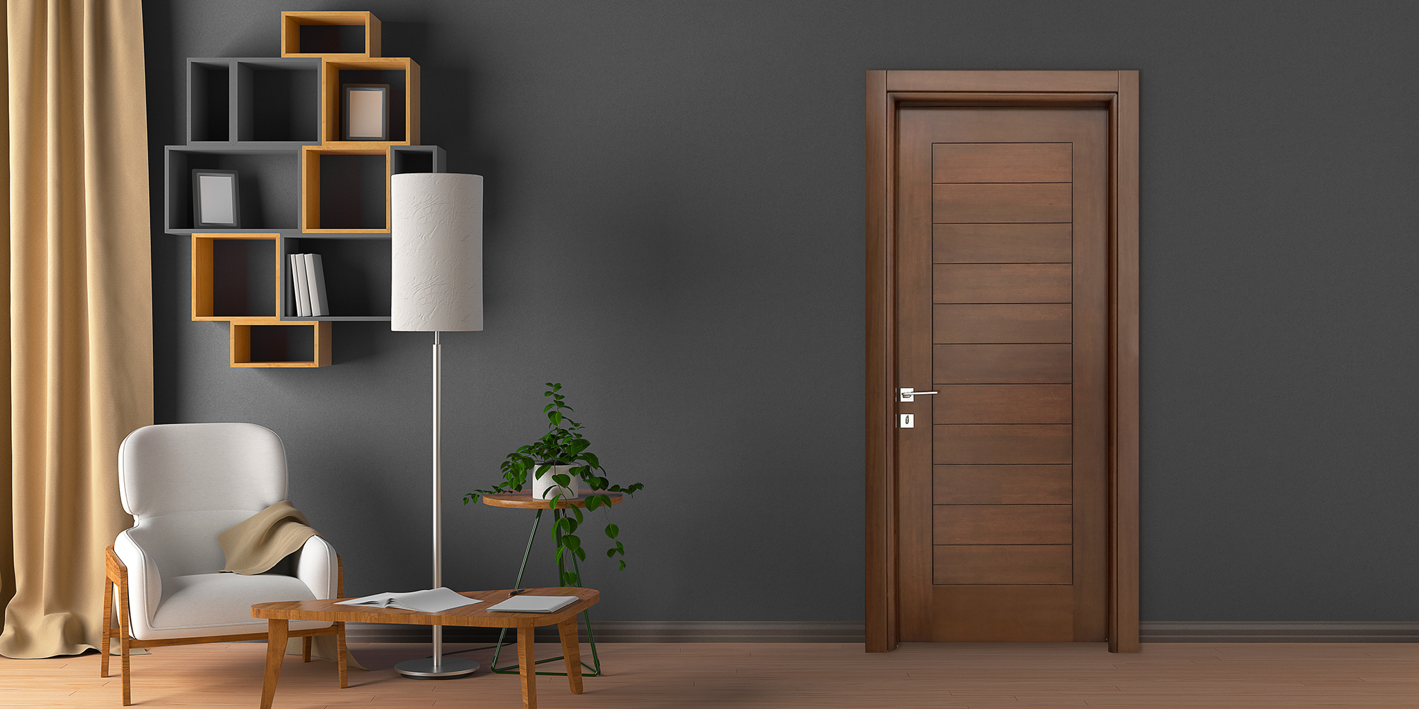 Ahşap Kaplama Kapı Serisi 3 MK - 14